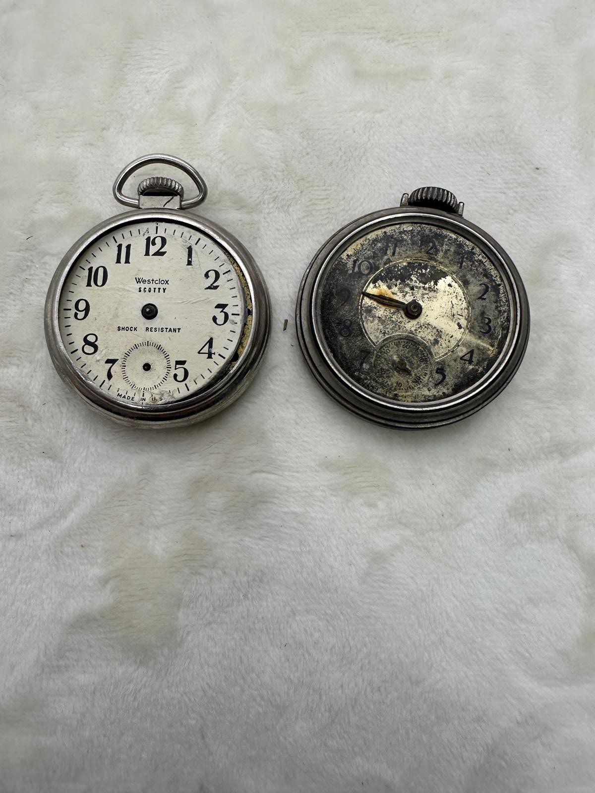 VTG Westclox Scotty Pocket Watch Lot Repair/Parts Art Craft Timepieces Steampunk