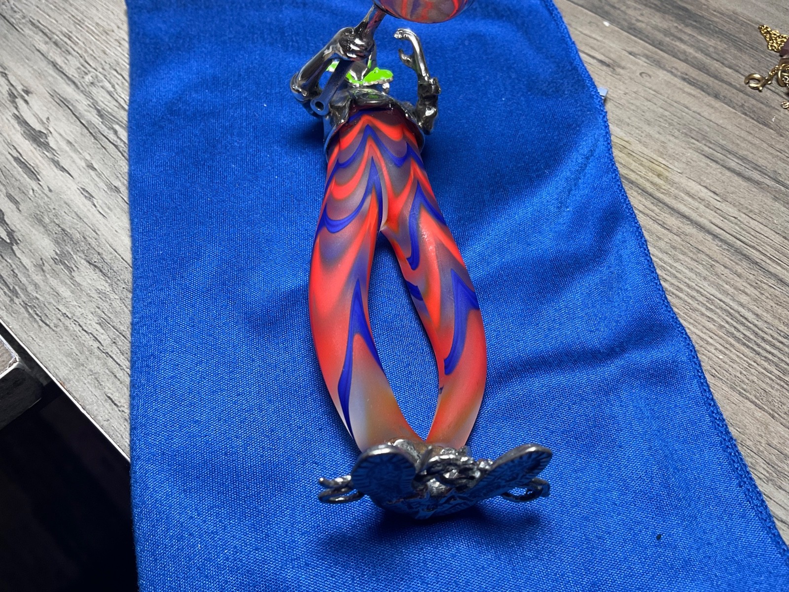 Vintage Vittorio Angini Sterling Silver Murano Glass Clown