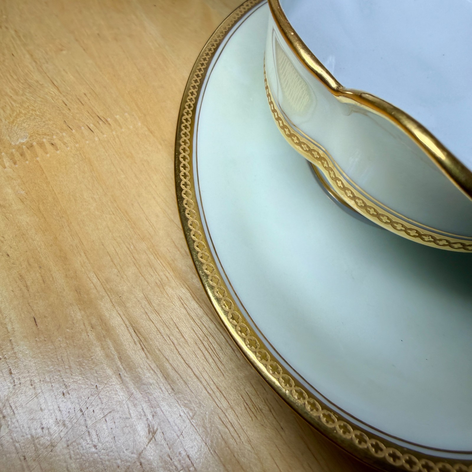 Antique Haviland Limoges France Serving Set Trio, Gold Rim Porcelain – PRISTINE!