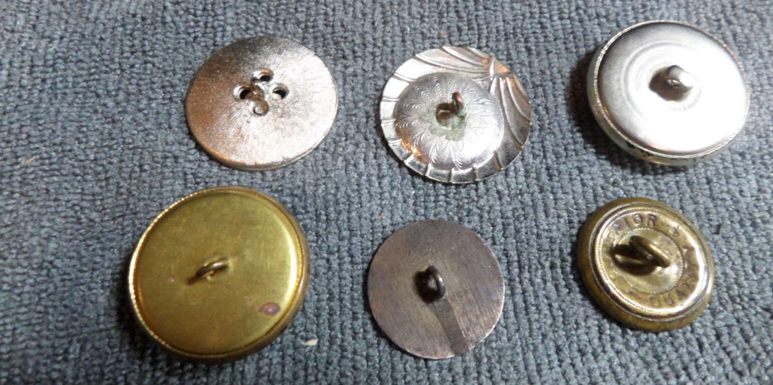 Lot of 70 Vintage Antique Metal Picture Work Uniform Buttons Various Patterns