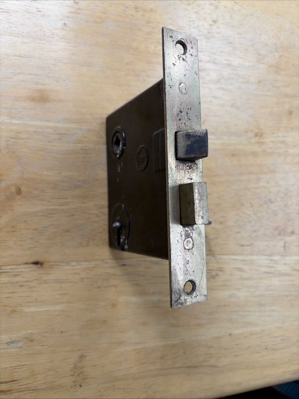 Reclaimed Antique Mortise Penn Door Lock &Working Key, Free S/H