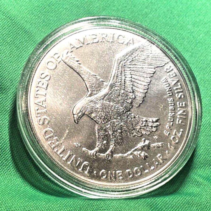 2021 W 1 Oz American Silver Eagle Type 2. Uncirculated in Capsule