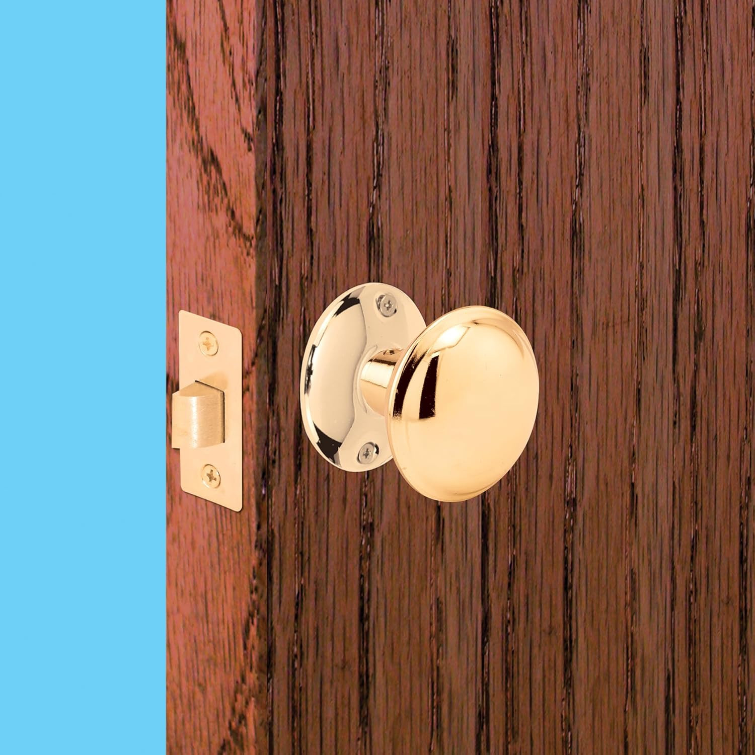Prime-Line E 2280 Solid Brass Vintage Door Knob Spindle Set, 2-1/4 In. outside D
