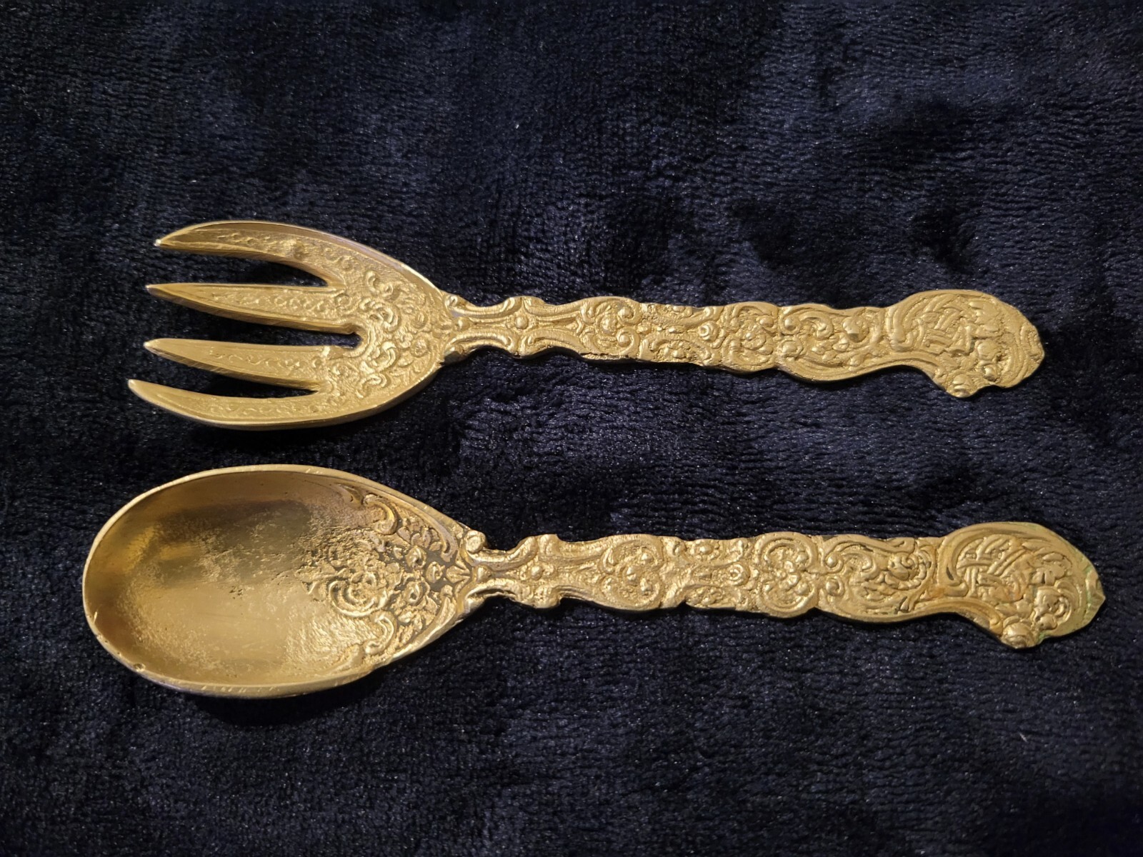 U. Bellini Brass VTG Fork & Spoon Both 6″ Pre-owned