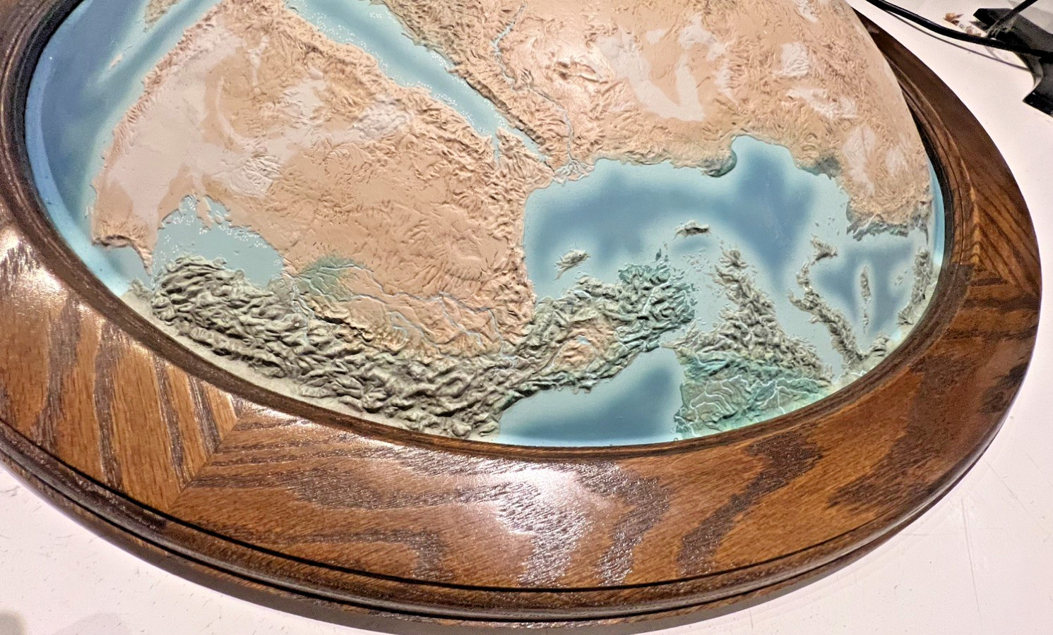 MUSEUM QUALITY: Matched Pair Rand McNally “Handcrafted” Convex Relief Maps APAC