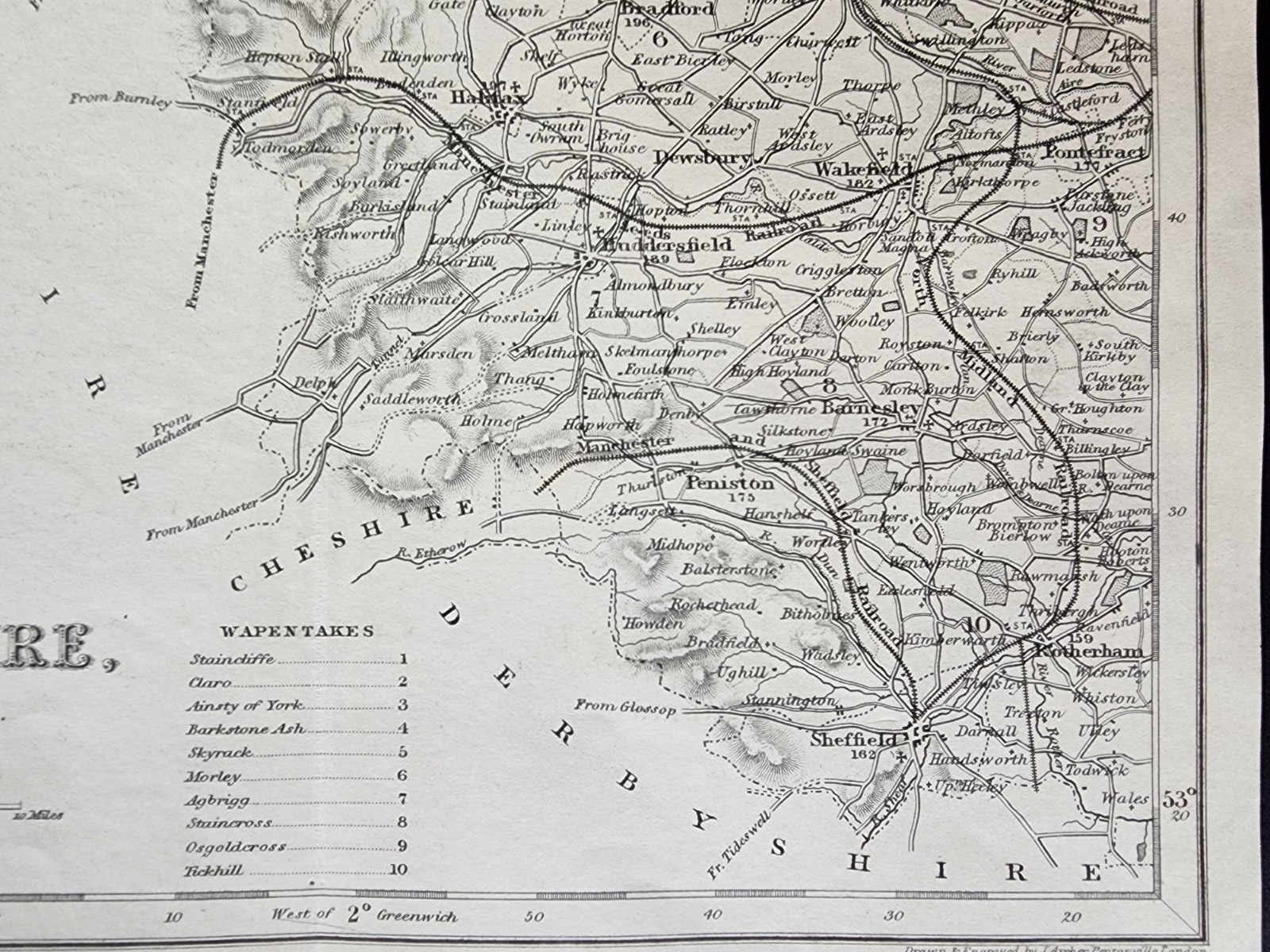 Antique c. 1850 County Map Set – Yorkshire – Joshua Archer