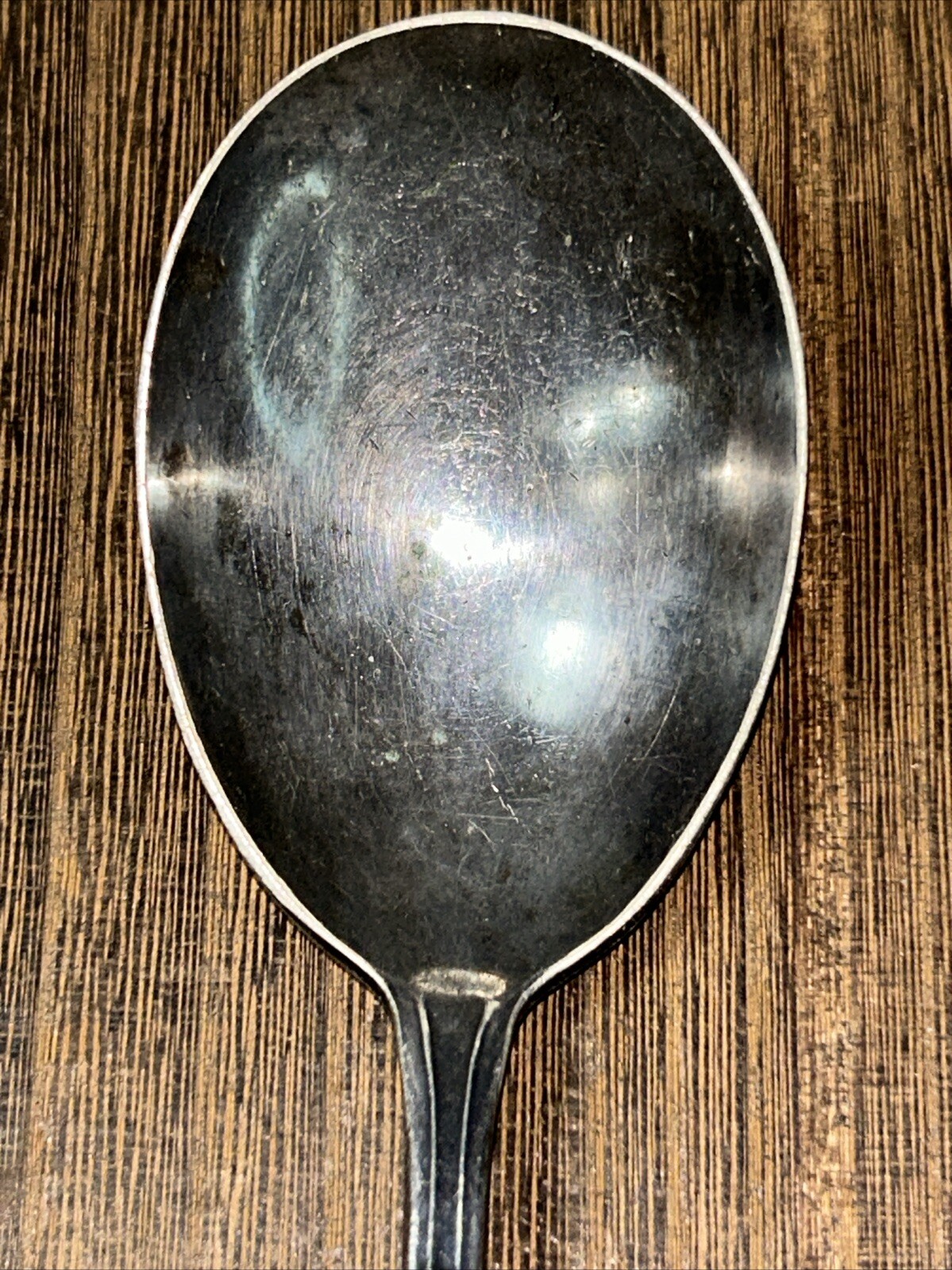 Vintage Court Silver Plate Serving Spoon 7 3/4″ Plate Damage
