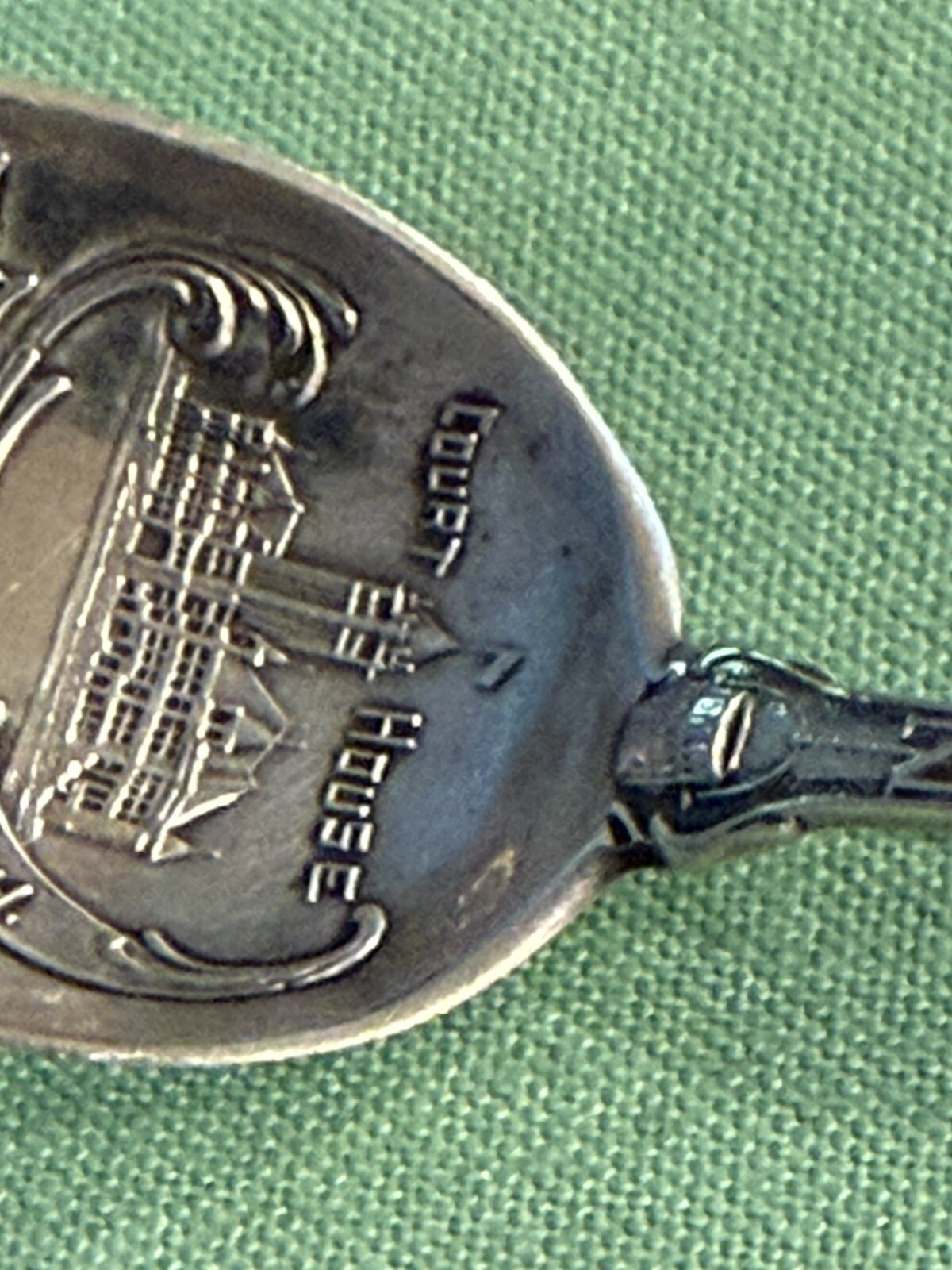 Spokane Washington Courthouse Falls Pres Washington Antique Sterling P&B (S222)