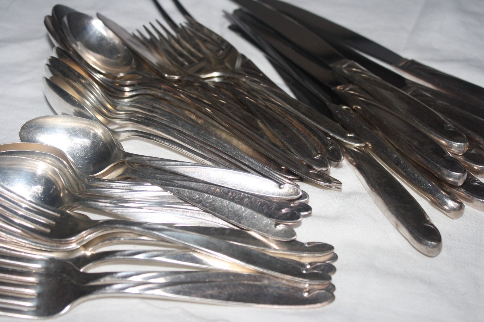 Wm. A. ROGERS ONEIDA SILVER PLATED FLATWARE “LADY BARBARA” SET OF (48) PIECES