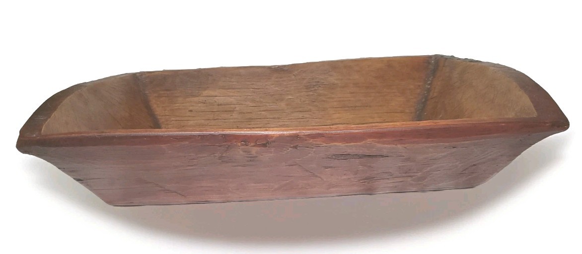 Primitive Dough Bowl Wood Trencher * Centerpiece * 21” X 12″ X 4″