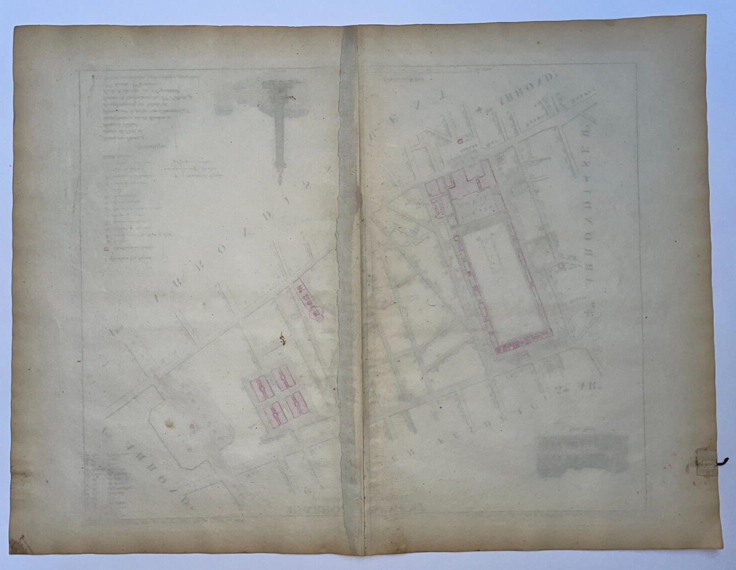PARIS PALAIS ROYAL FRANCE 1834 LAGUILLERMIE/CASSINI ANTIQUE MAP