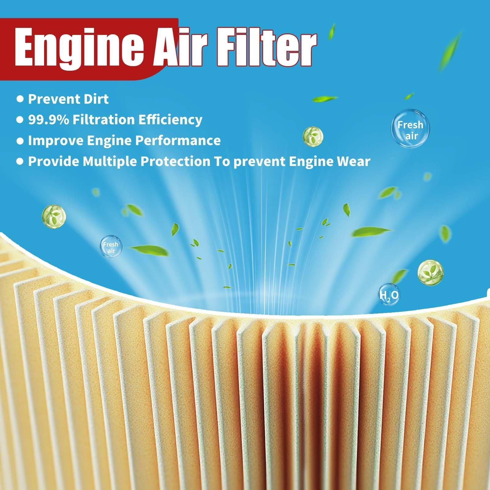 Engine Air Filter CA10261 replacement for Dodge Ram 2500 3500 4500 5500 07-10…