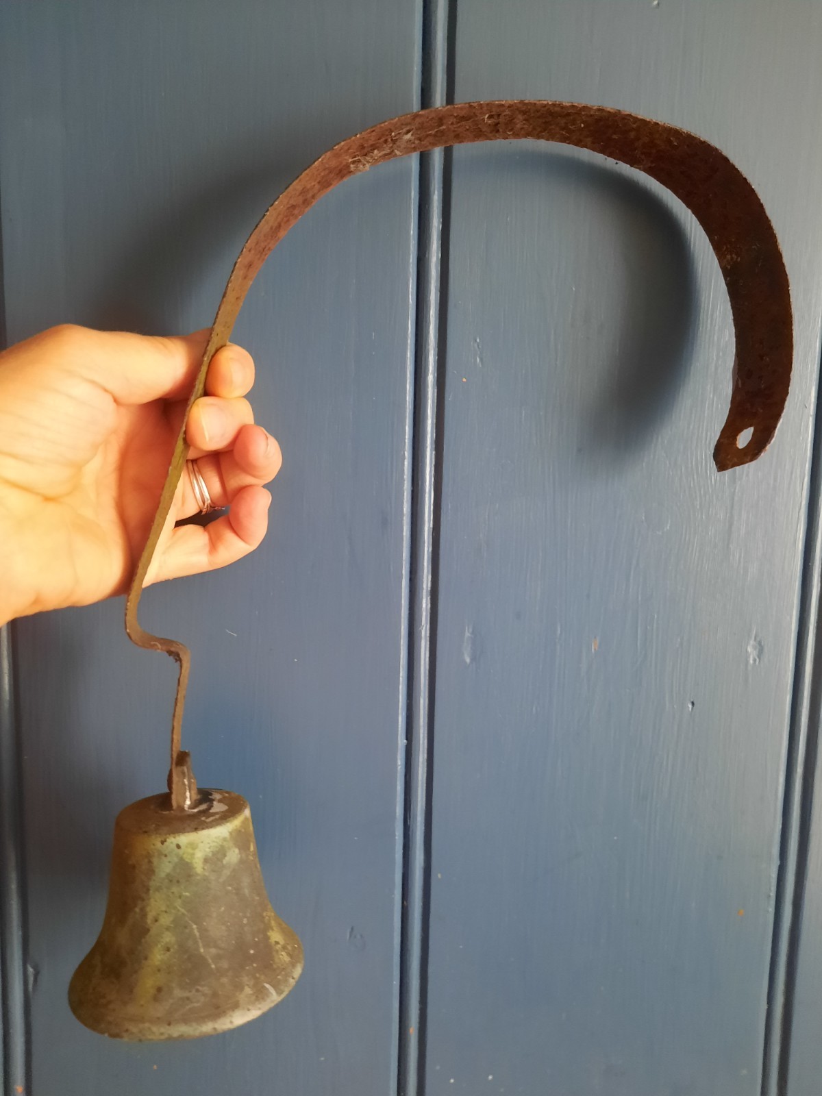 Antique Shop Door Servants Bell Victorian Iron Clapper