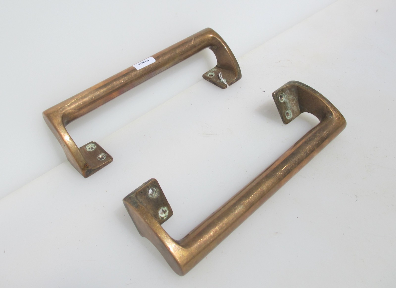 Antique Copper Door Handles Pulls Shop Cinema Old Art Deco Vintage Bronze 12″