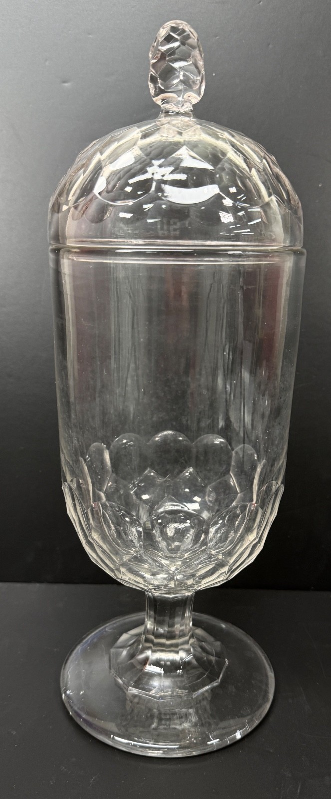 Antique Cylinder Honeycomb Apothecary Drug Store Jar 13 1/2″
