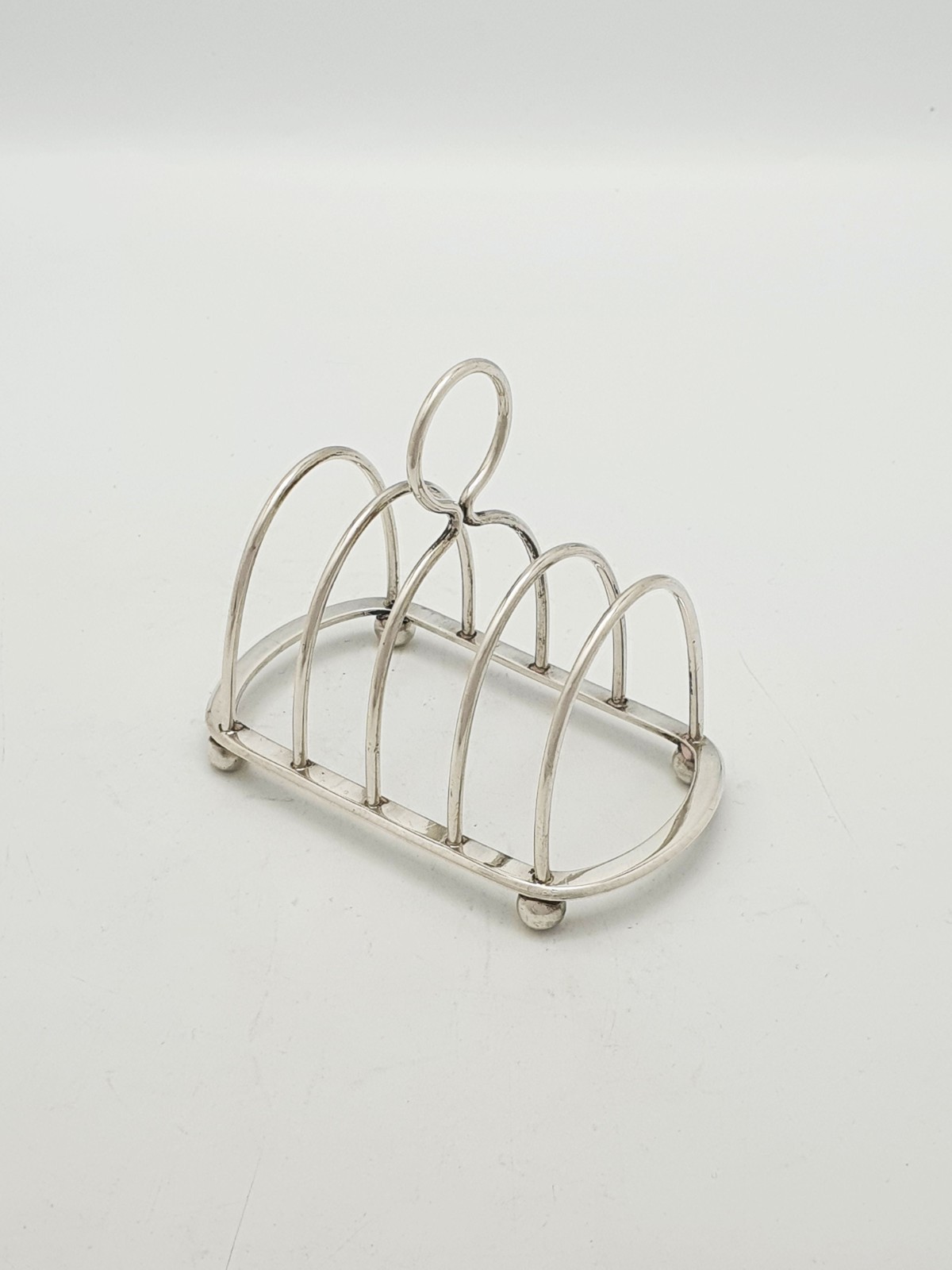 Nice Small Antique Victorian Sterling Silver Toast Rack – London, 1900