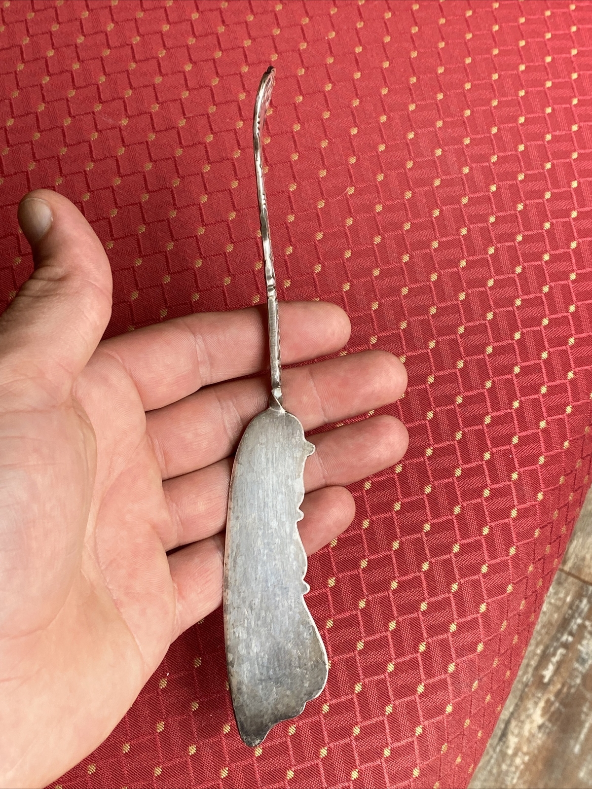 🦅 WM Rogers ⭐️ HARVARD Pattern 1891 TWISTED HANDLE MASTER BUTTER KNIFE SPREADER