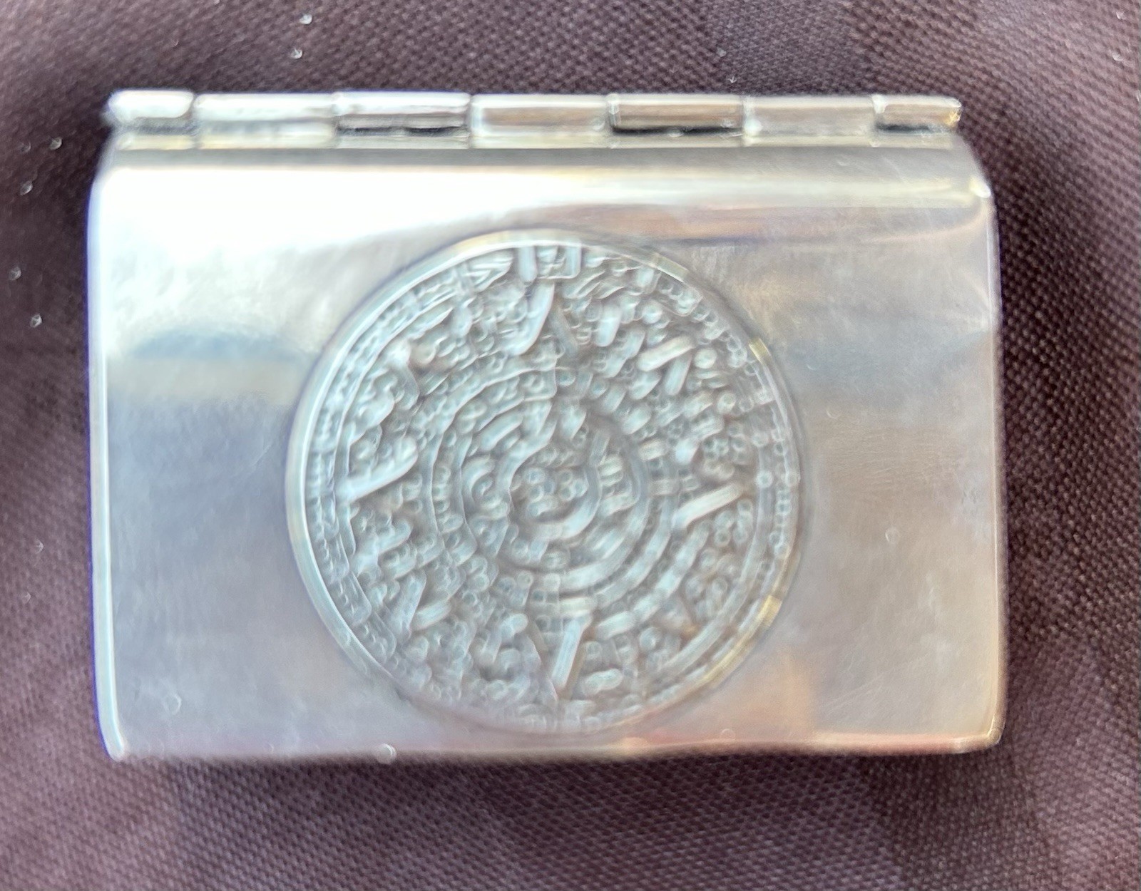 Antique Sterling Silver .925 Travel Ashtray with Lid ExcellentCondition Rare