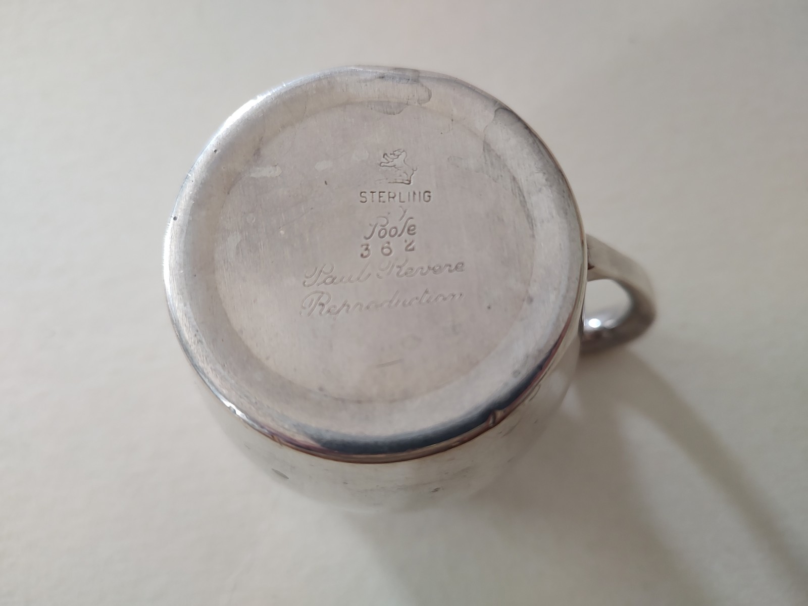 4pc Sterling Silver Lot 21oz 596g Poole Revere Creamer/Sugar/Tray Woolley Bowl