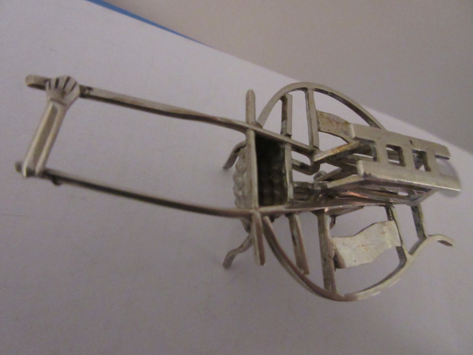 Chinese Silver Miniature, Wheel Barrow, China Hallmark