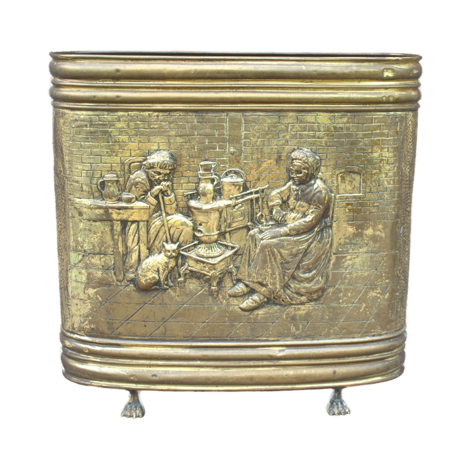 Antique umbrella cane stand 3D brass copper charming functional home decor art