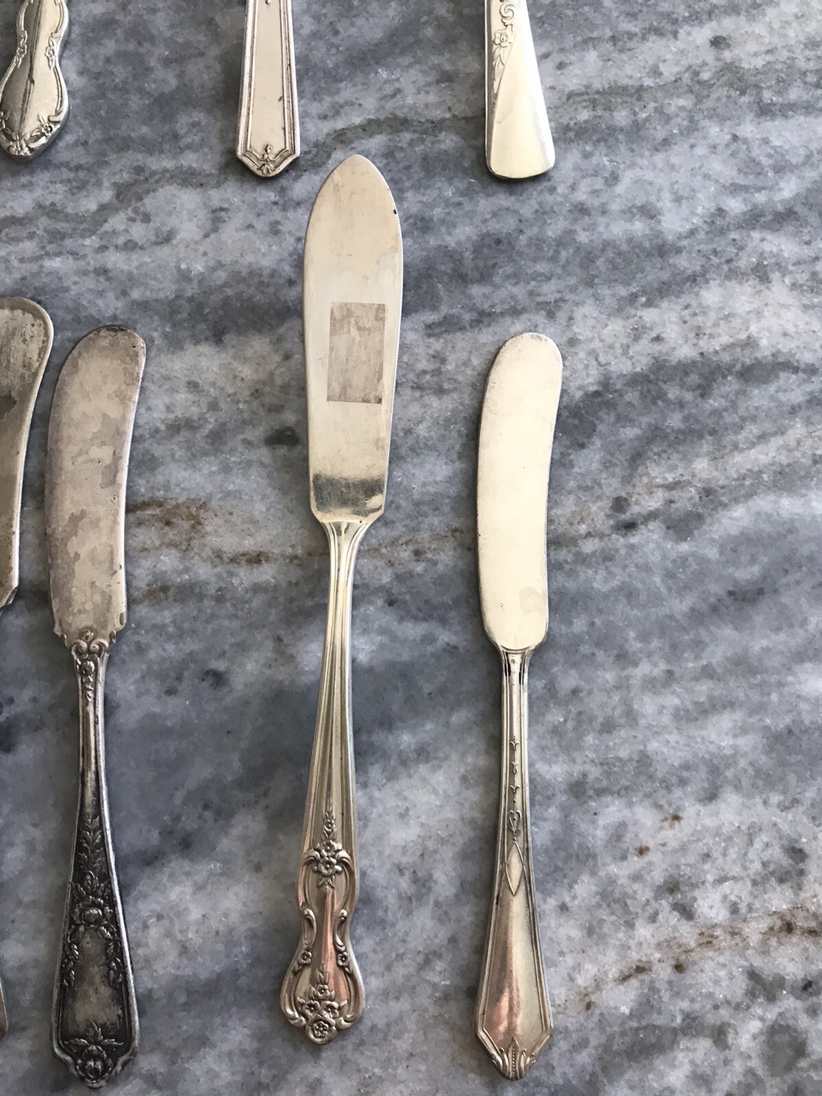 LOT 12 Mixed Assorted vintage Silver plate Pieces Flatware /butter spreader