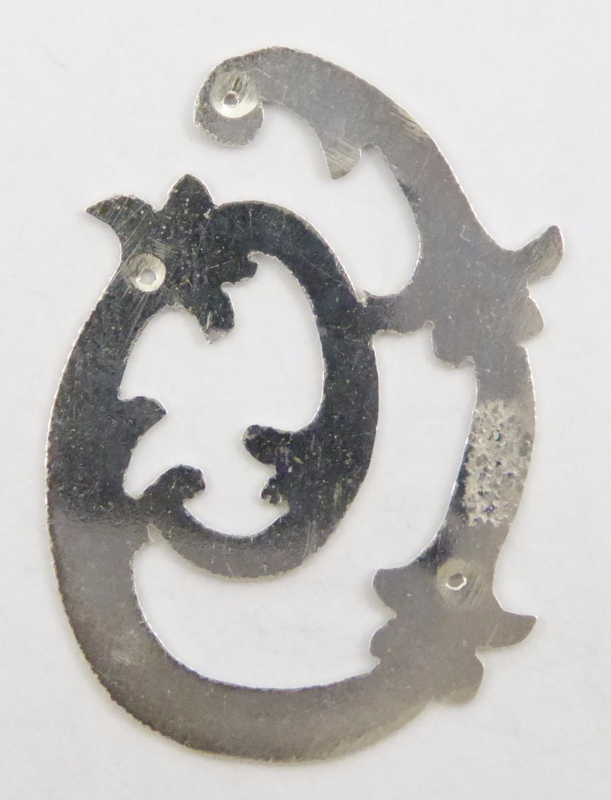 1900s – 1920s Antique Solid Silver Letters ‘O’ 30mm with Silversmith’s stamp