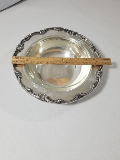 Casserole Dish Chafing Warming Silver Plated W Pyrex 1.5 Qt Glass Handled