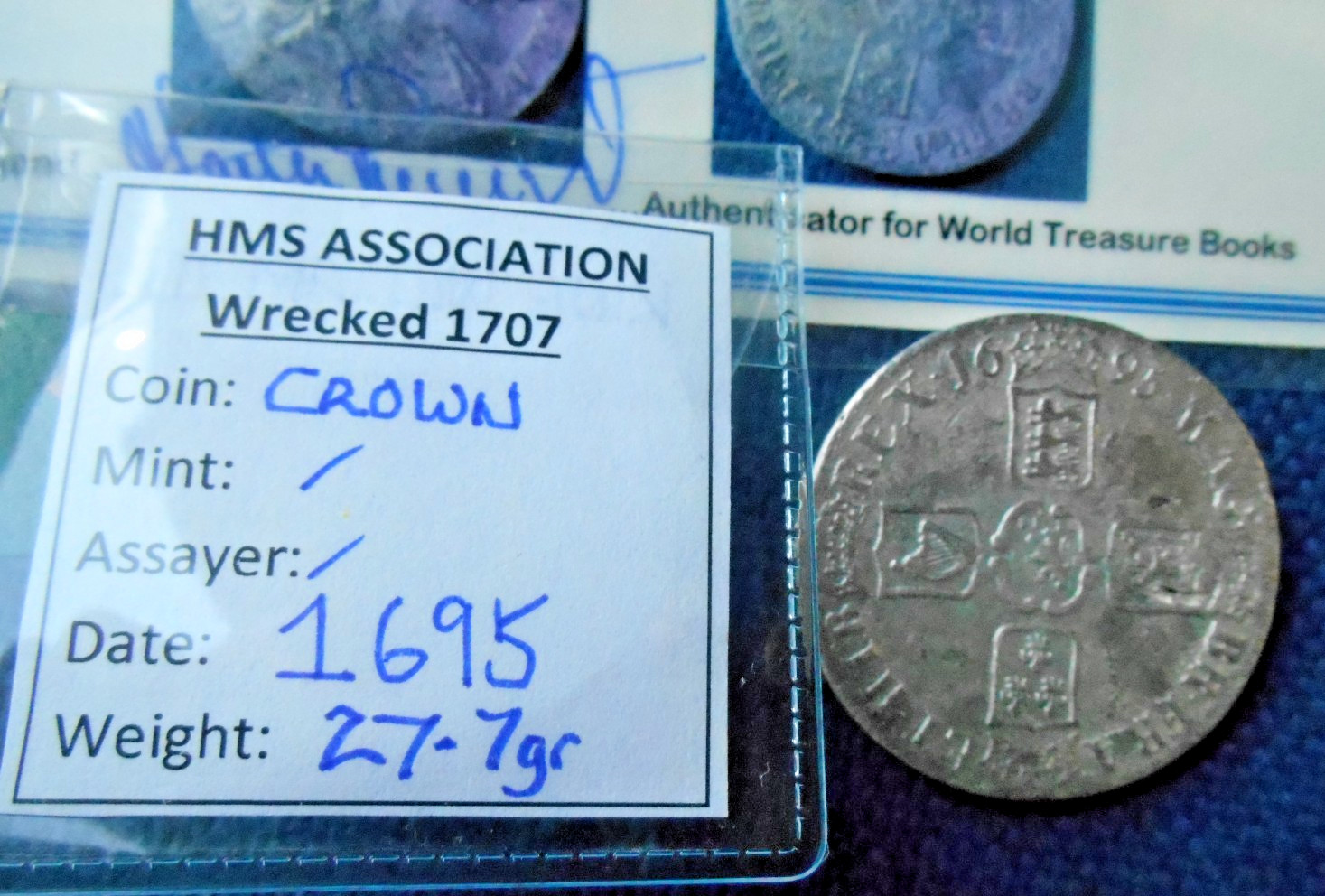 SHIPWRECK treasure 1695 CROWN English coin HMS ASSOCIATION wreck SILVER sea SHIP