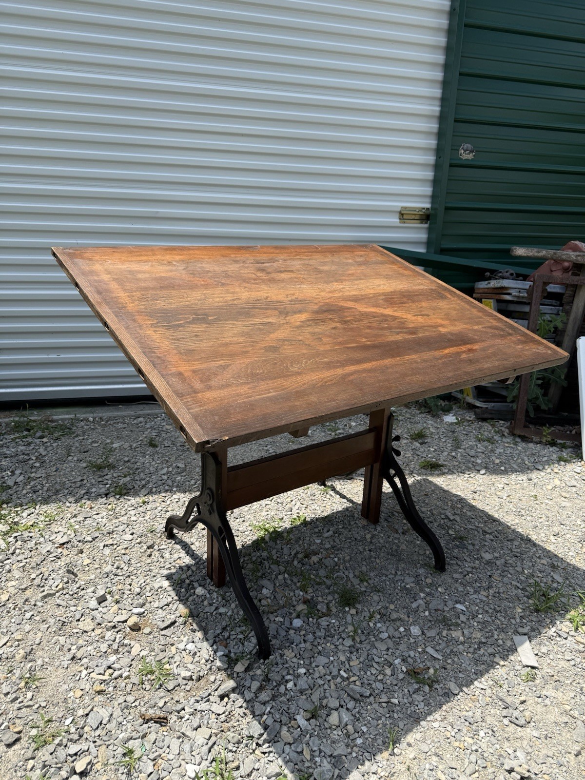 1920s Hamilton Industrial Adjustable Easel Drafting Table Office Study Art