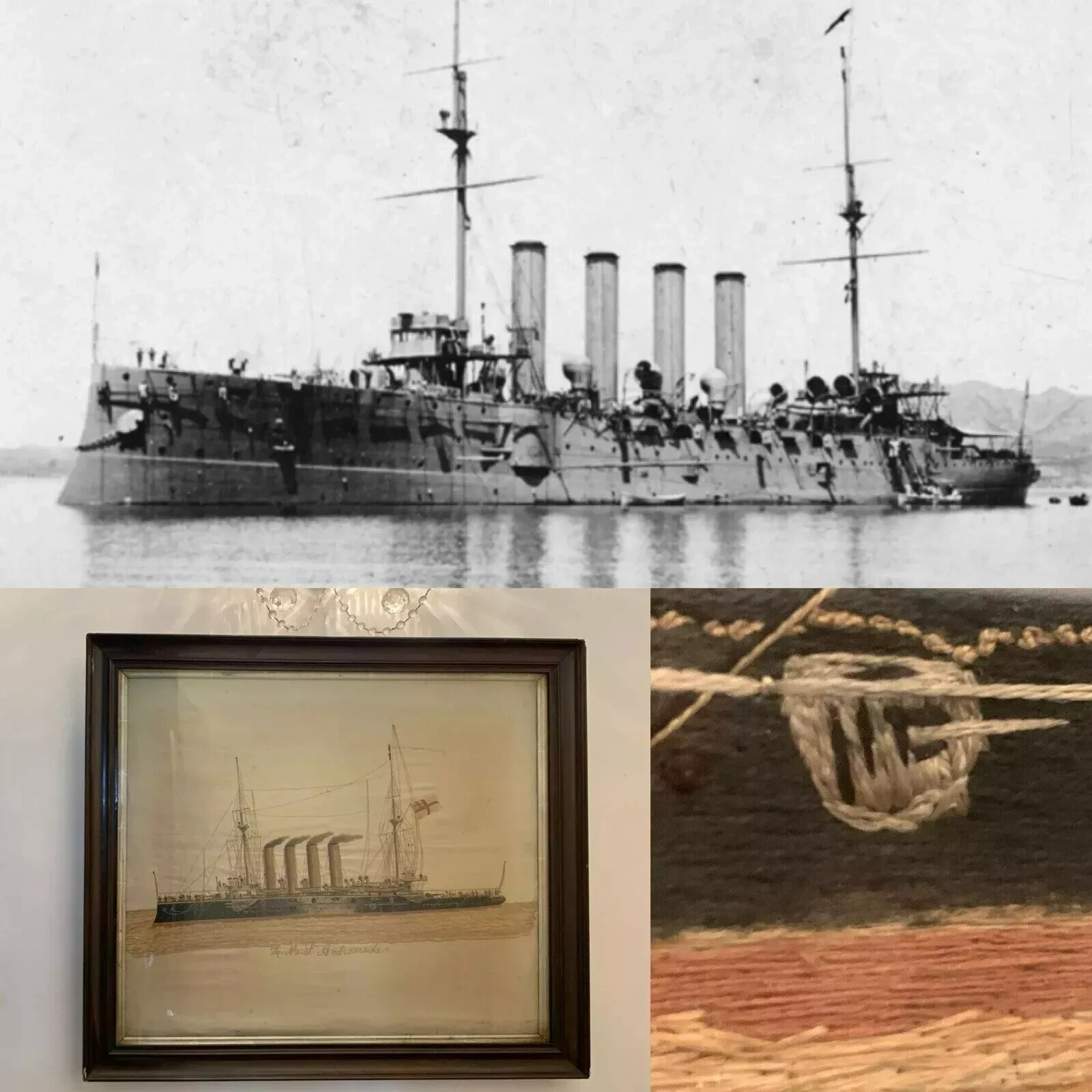 Royal Navy Sailors Woolie of the Protected Cruiser HMS Andromeda (c.1899)