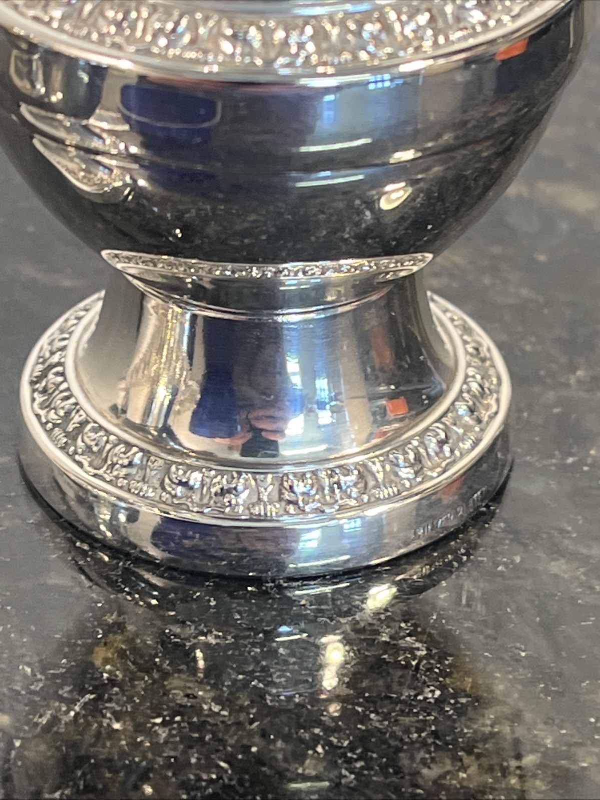 Ianthe Silver Plated Condiment Set Salt Pepper Mustard Pot England