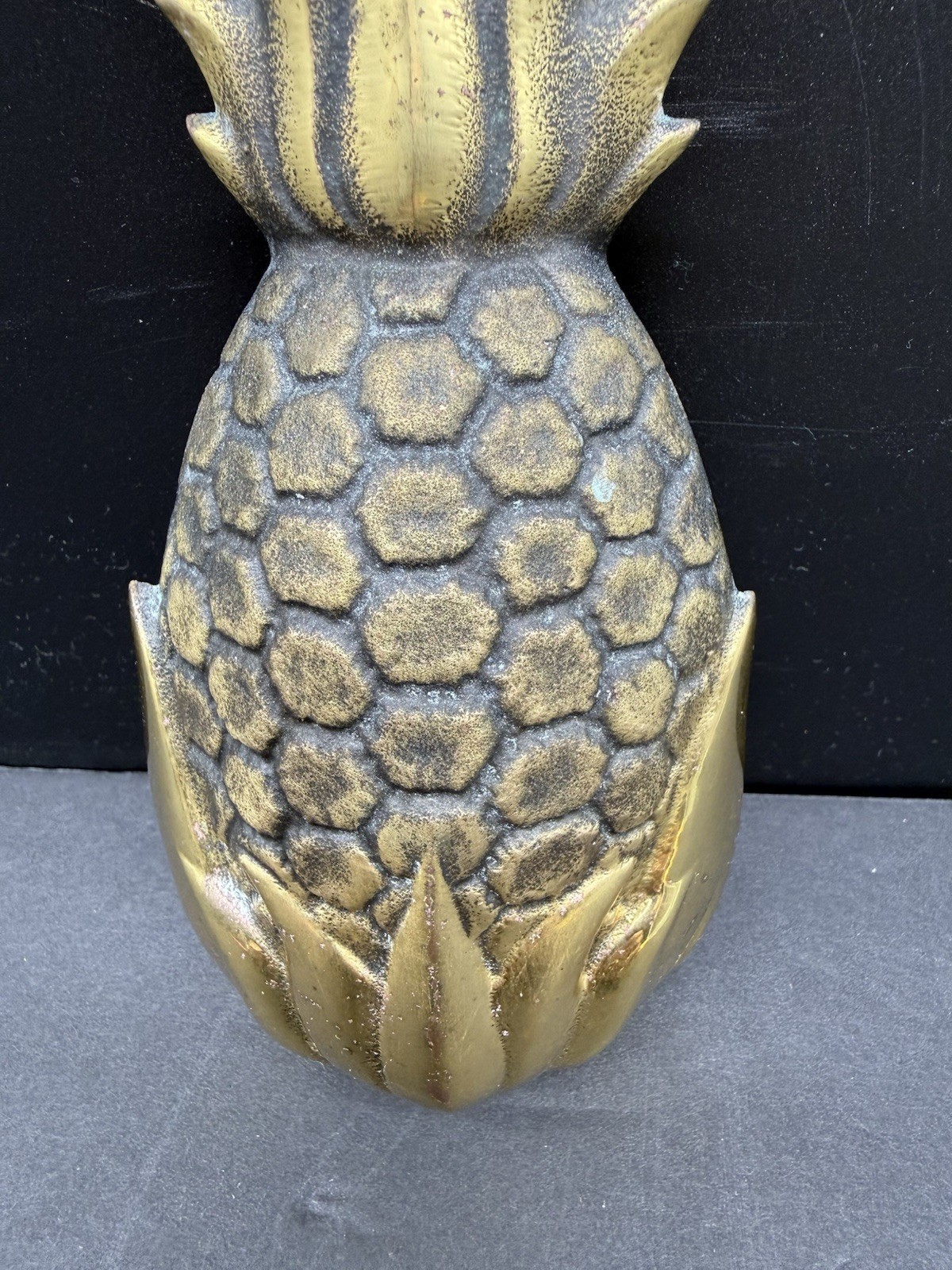 Vintage Solid Brass Pineapple Door Knocker Signed M. Healy ’97 Premium Heavy