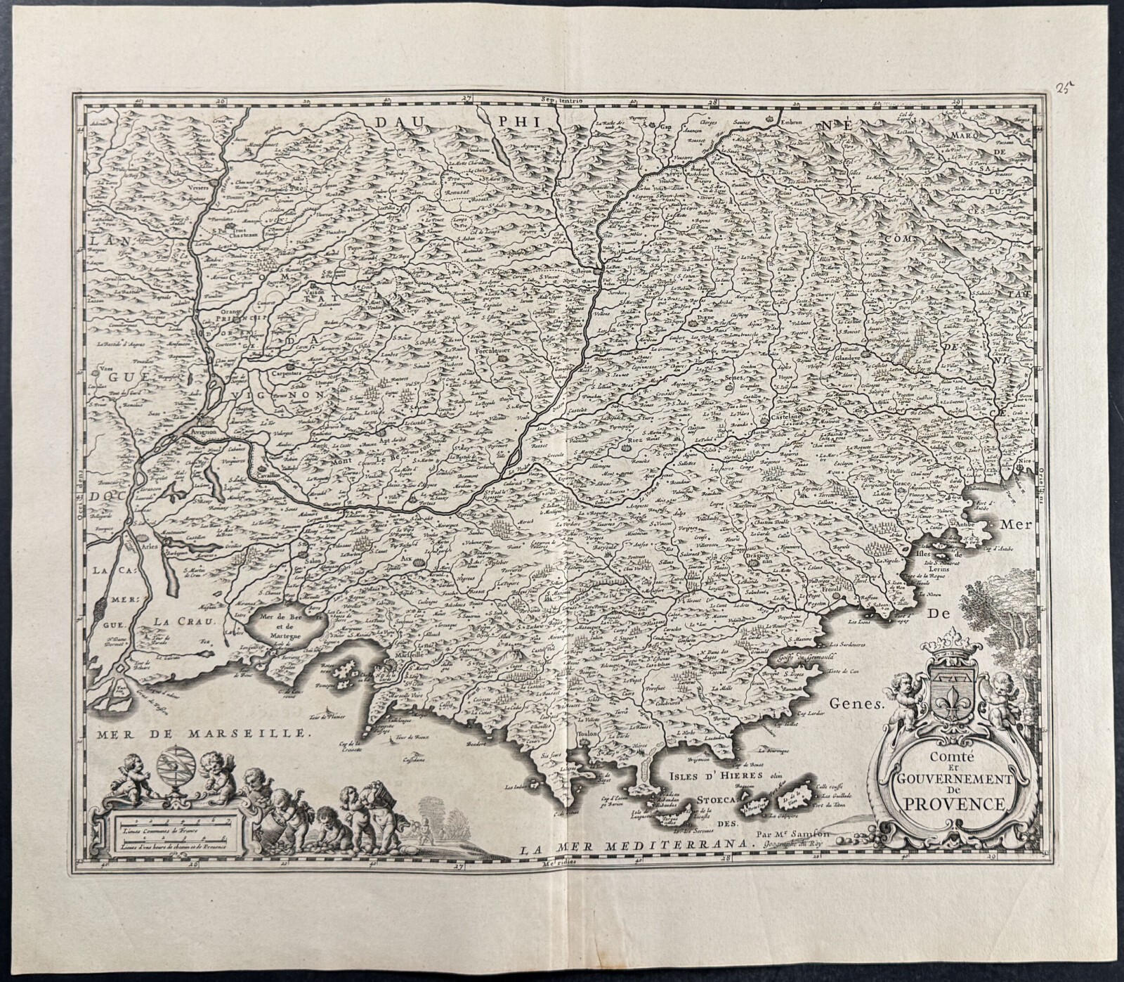De Wit – Map of Provence, France. 25 – c1688 Composite Atlas