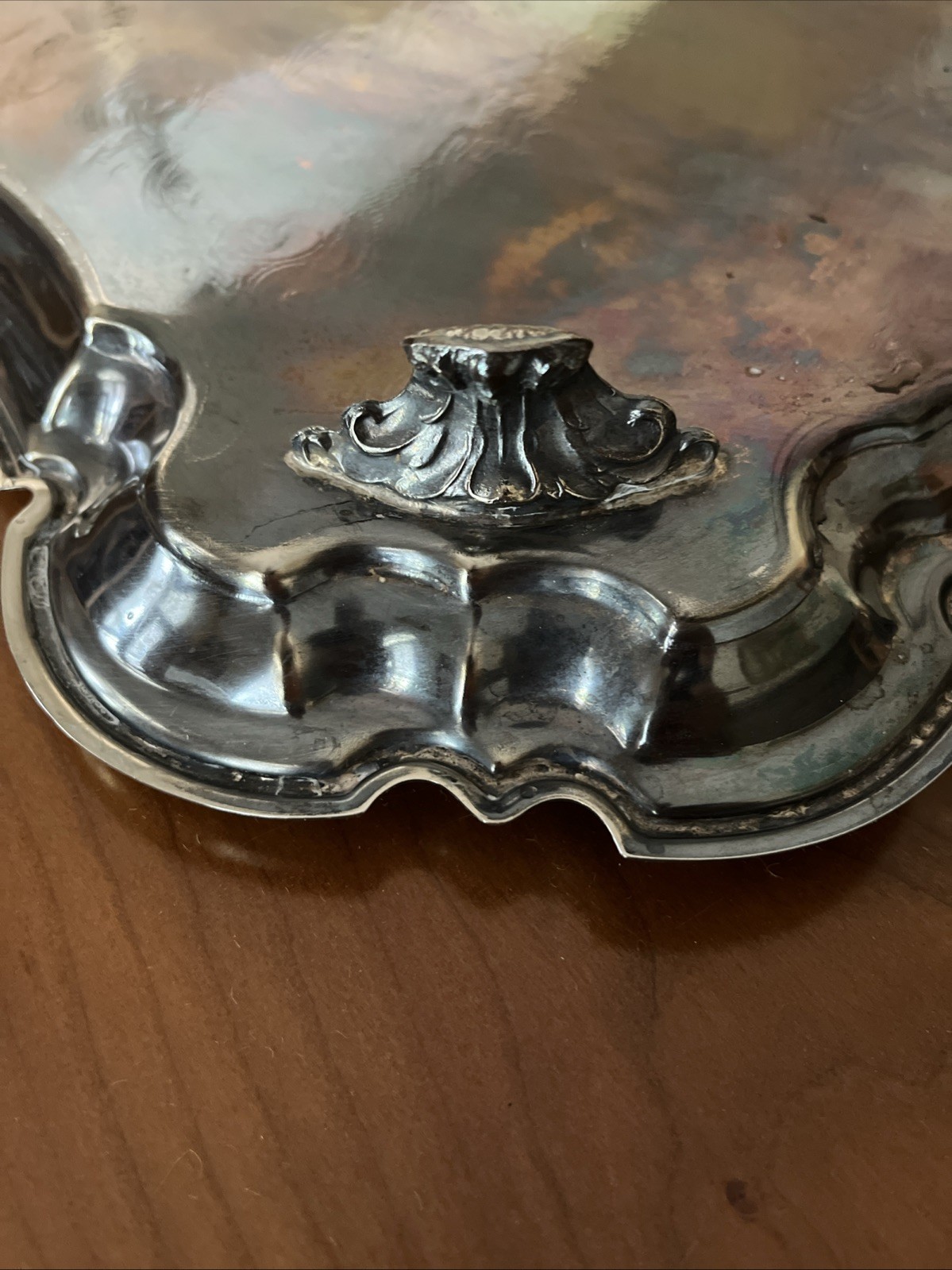 Vintage Leonard Silverplate Large Butler Tray 23” Ornate Footed W Handles