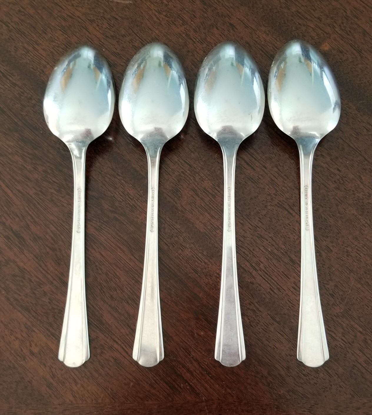 Lot of 4 International Silver Court Teaspoons 6″