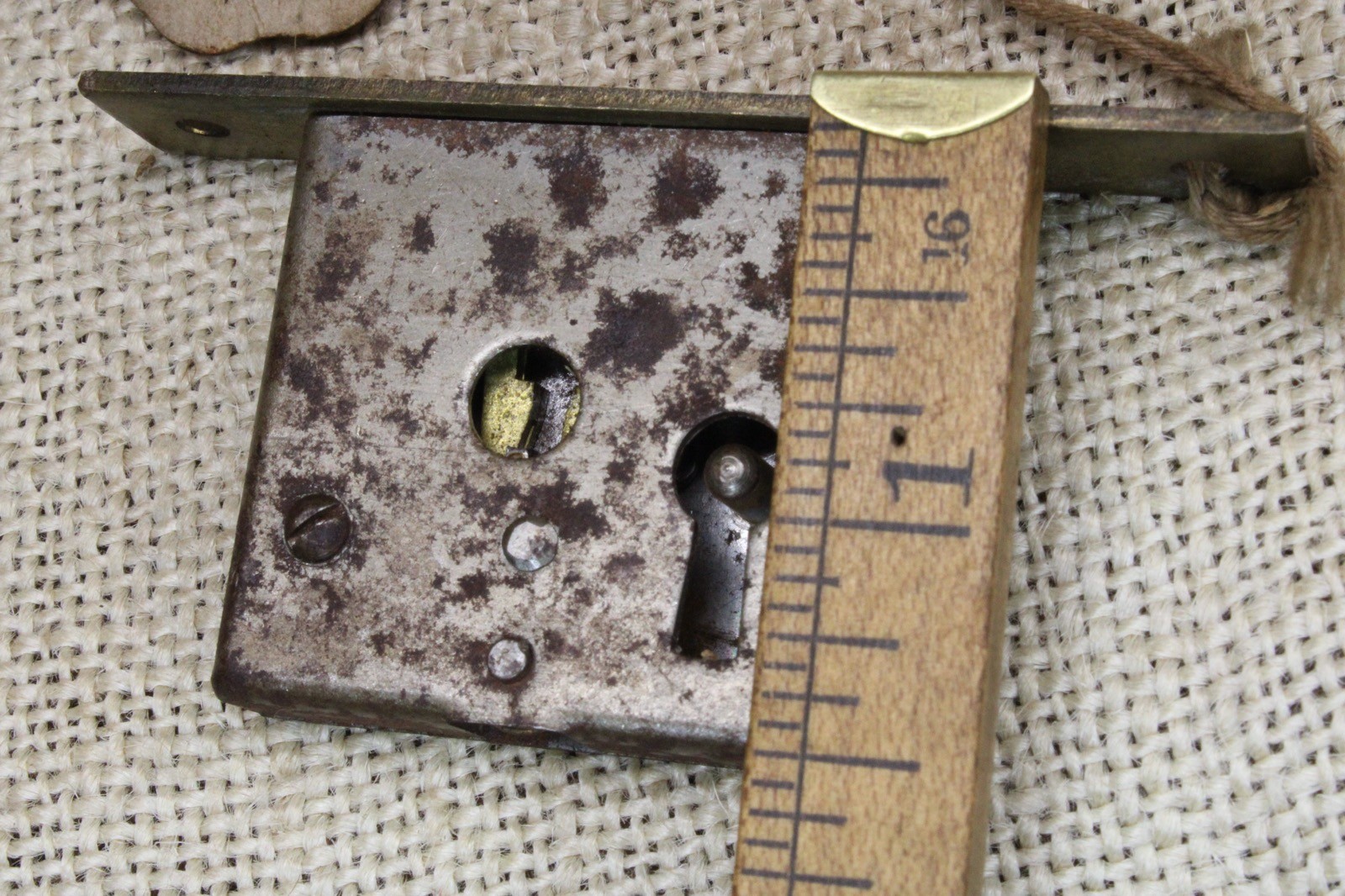 Old Cabinet Door Furniture Lock Dresser Drawer Vintage Skeleton Key Full Mortise