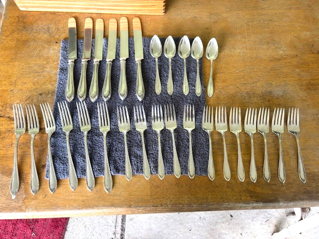 Oneida Community Plate Silverplate SHERATON 1910 Flatware Set of 29 Pieces VGUC