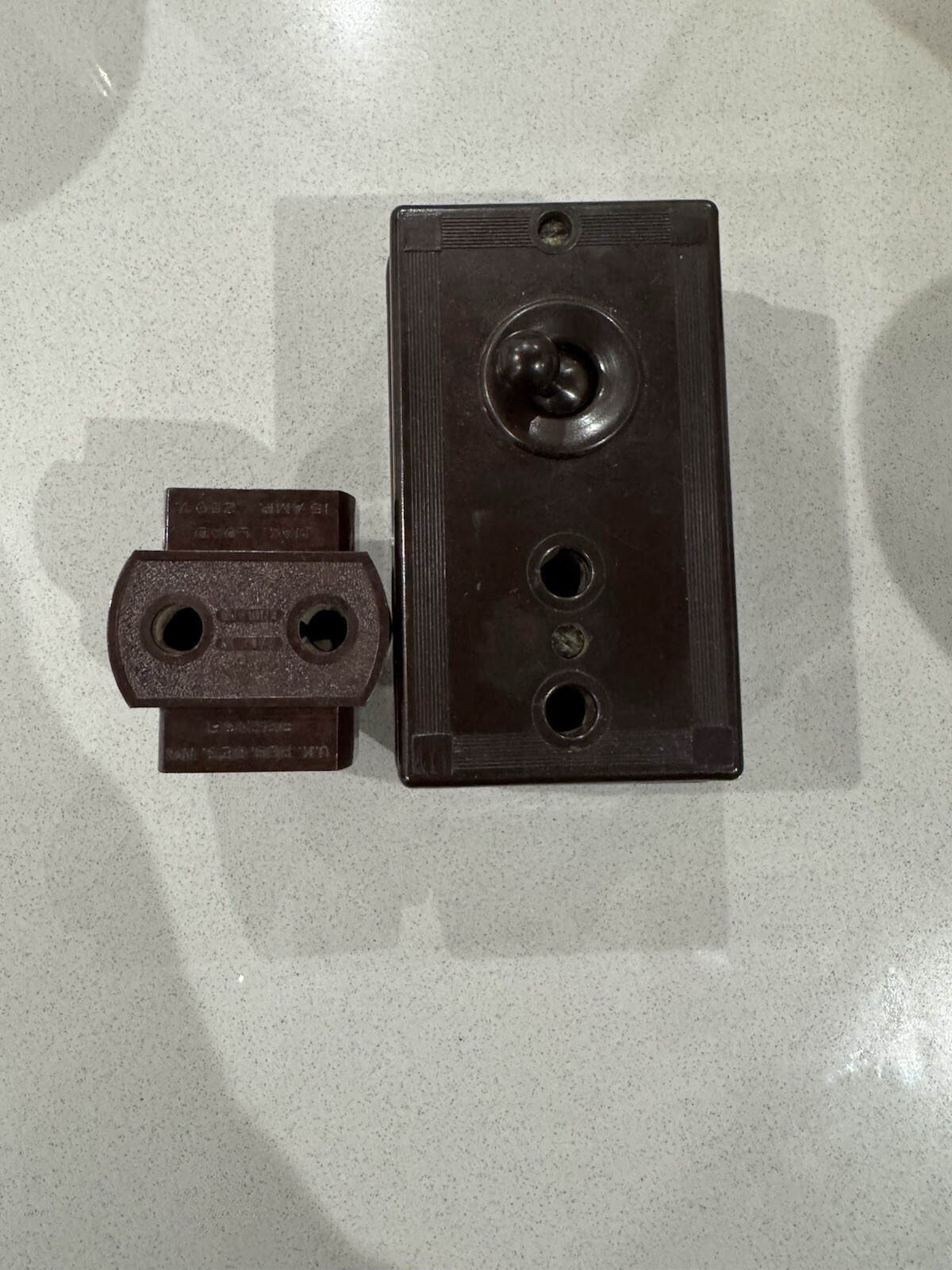 Vintage 1920s Crabtree Vitreous 15amp Bakelite Socket Switch – C2070 7399 250v