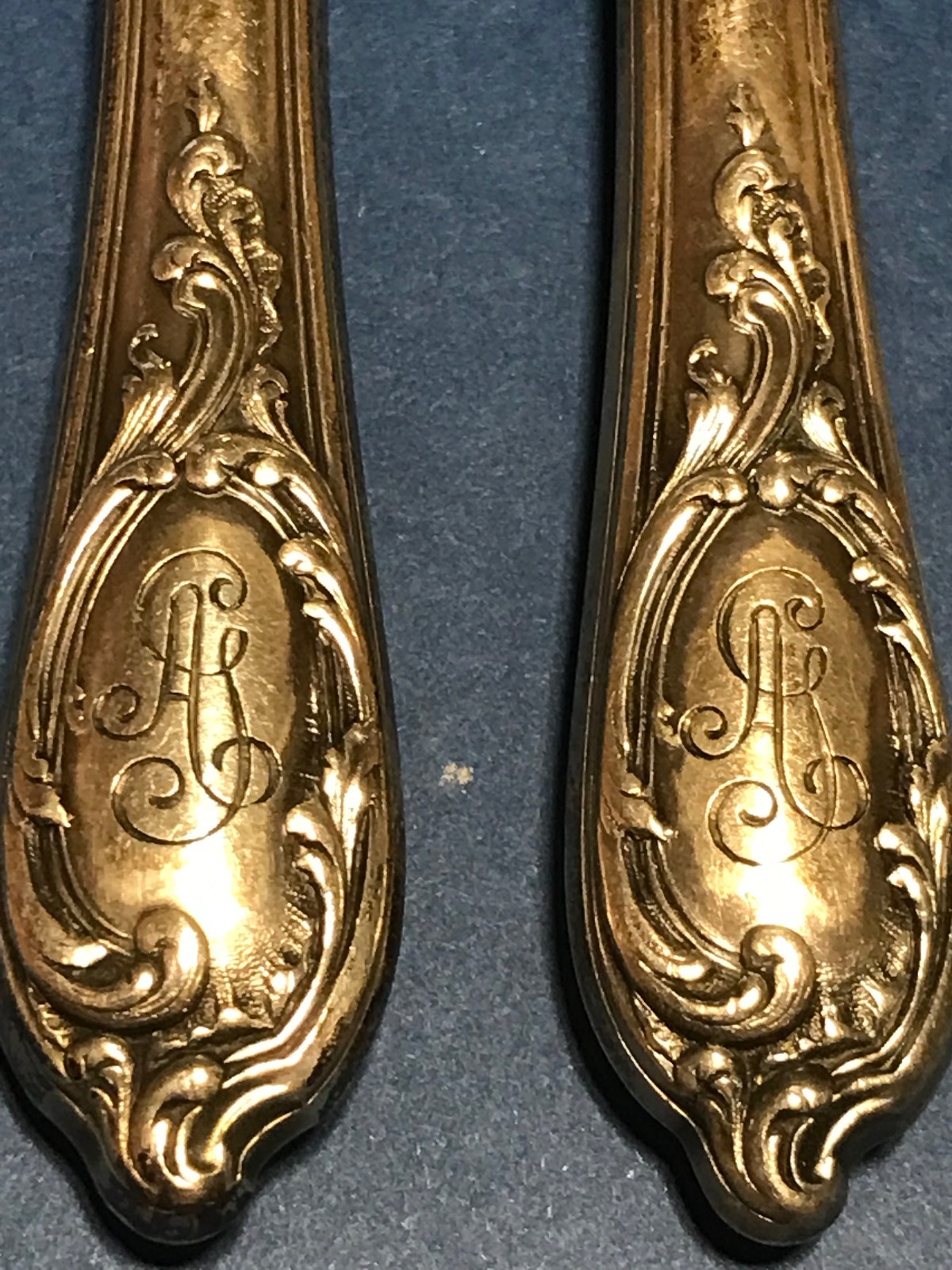 ФАБЕРЖЕ ORIGINAL GILT SET SILVER 84 RUSSIAN FAMOUS “KF” FABERGE IMPERIAL ANTIQUE