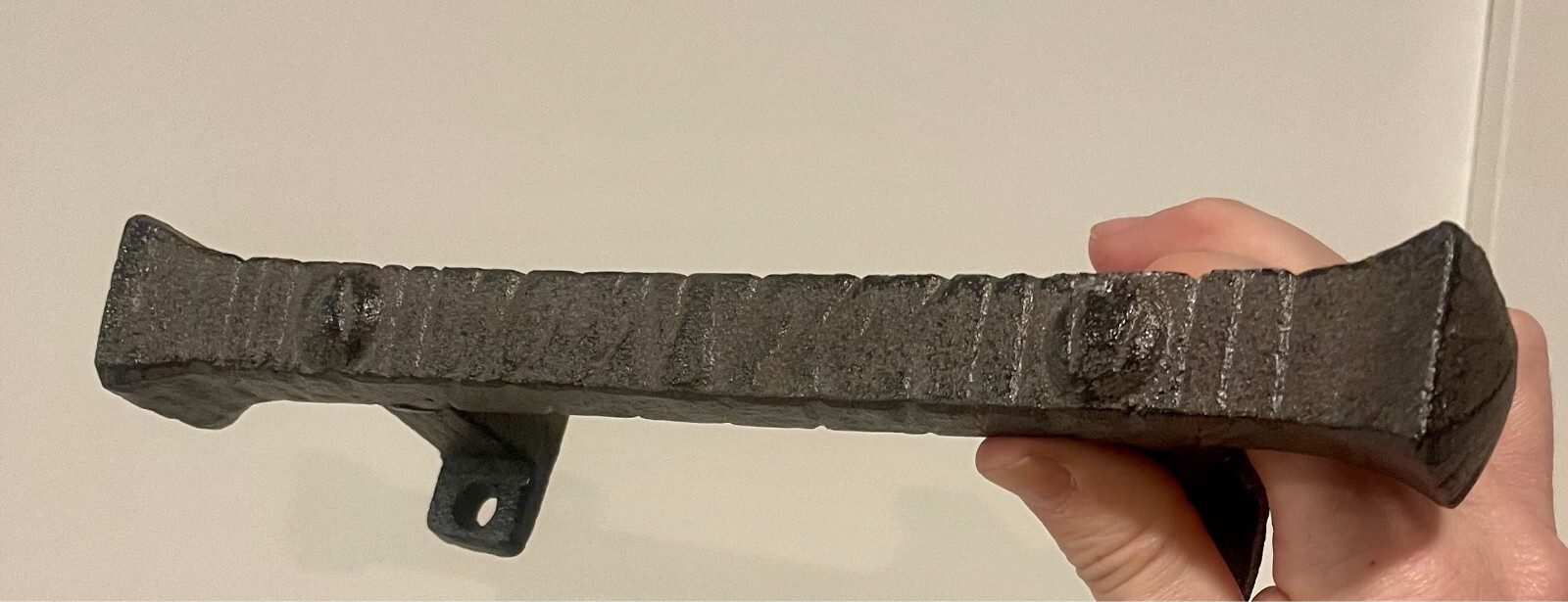 2 Large Solid Heavy Cast Iron Foundry Barn Handle Gate Pull Door Handles 9”