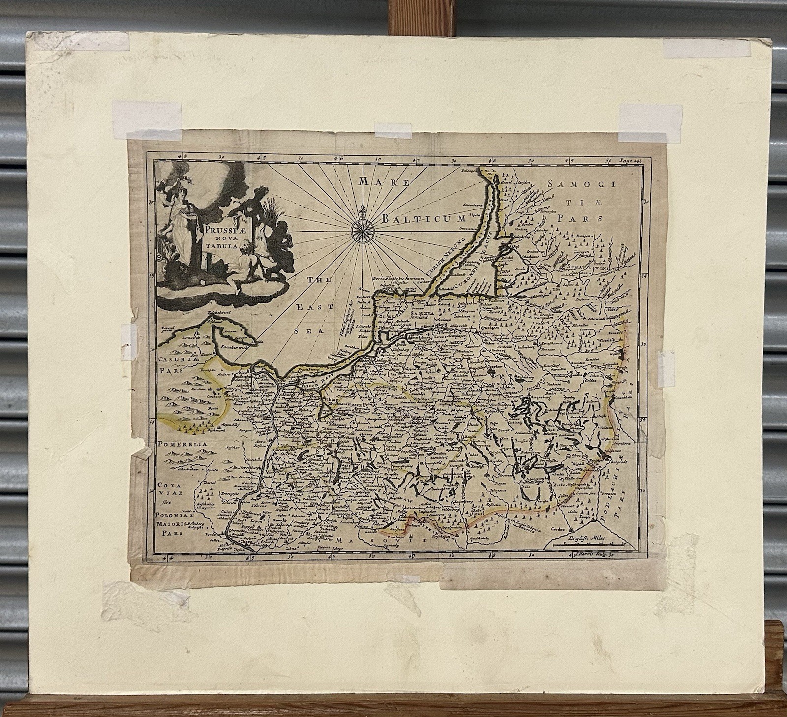 Prussiae Nova Tabula Copper Engraved Map, I Harris London c1712 – Prussia map