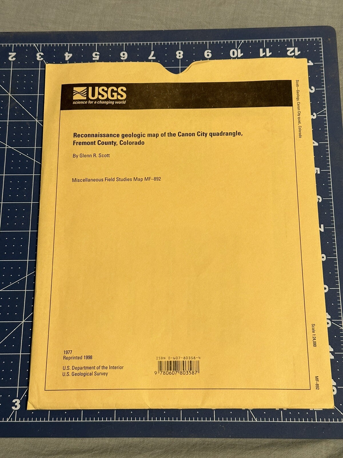 Reconnaissance geologic map of the Canon City quadrangle (1998)