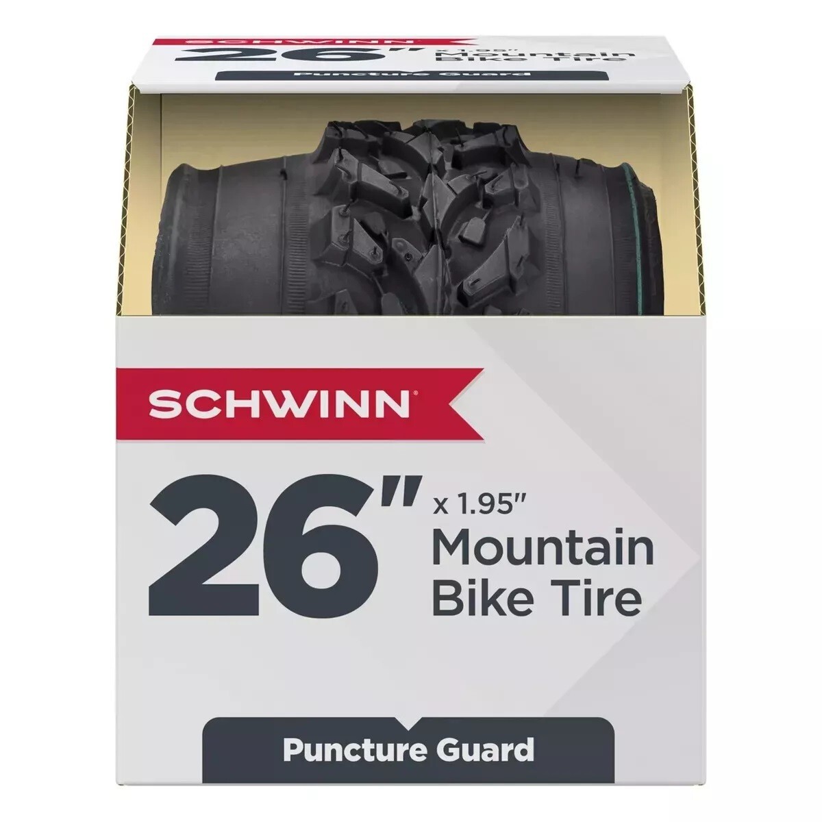 Schwinn Replacement Bike Tire, Mountain Bike, 26 x 1.95-Inch , Black
