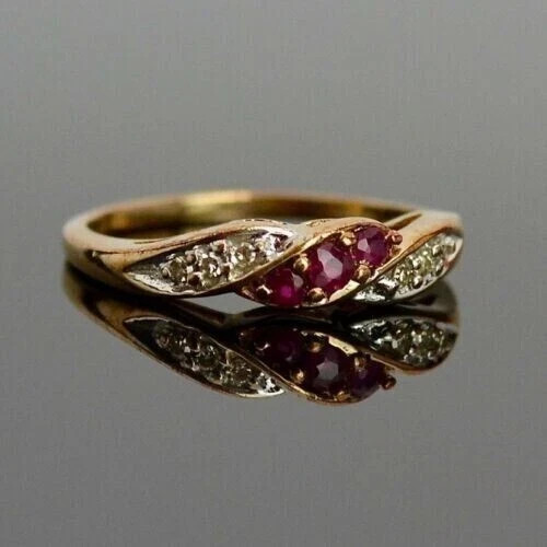 Women’s Gift Band Ring 2Ct Round Cut Lab Created Red Ruby 14k Yellow Gold Plated