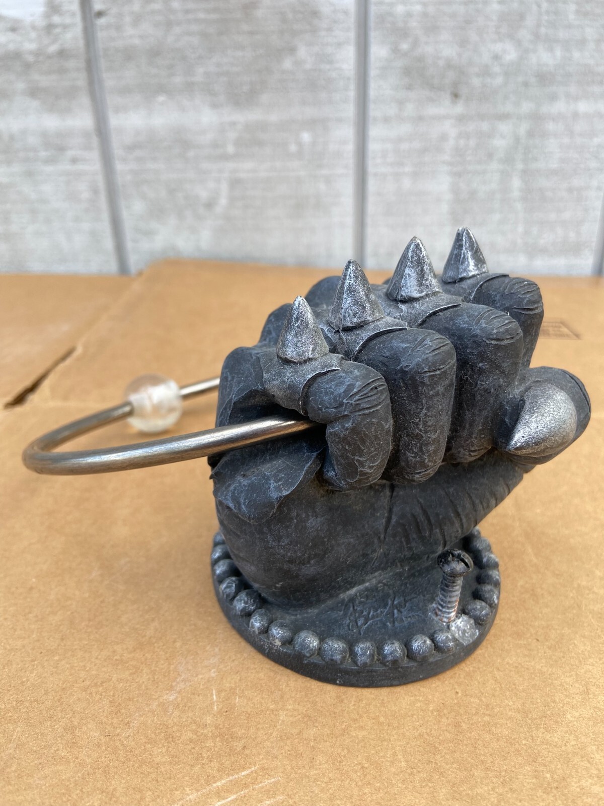 Marka Gallery Figurine Fist Door Knocker Towel Ring – Gothic Decor
