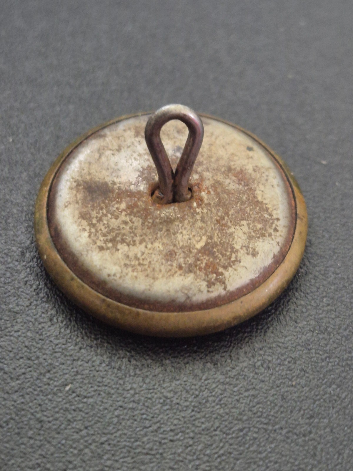 Antique Rip-Proof Brass Workwear Button 11/16th Inch Wobble Back