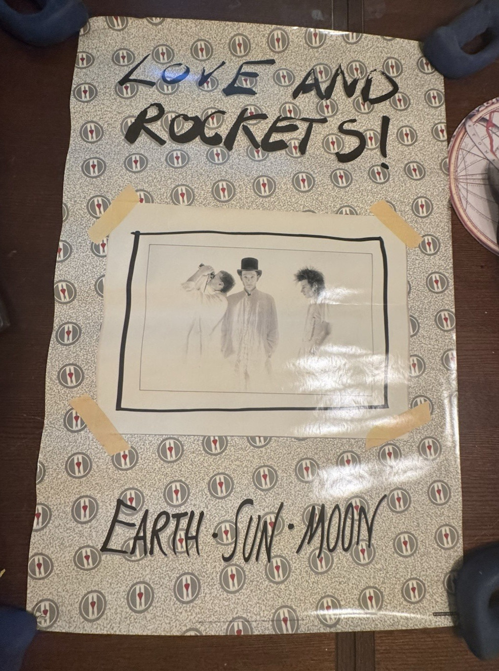 1987 Love and Rockets “Earth-Sun-Moon Album” Poster – SHIPS4FREE2US! NICE!!!