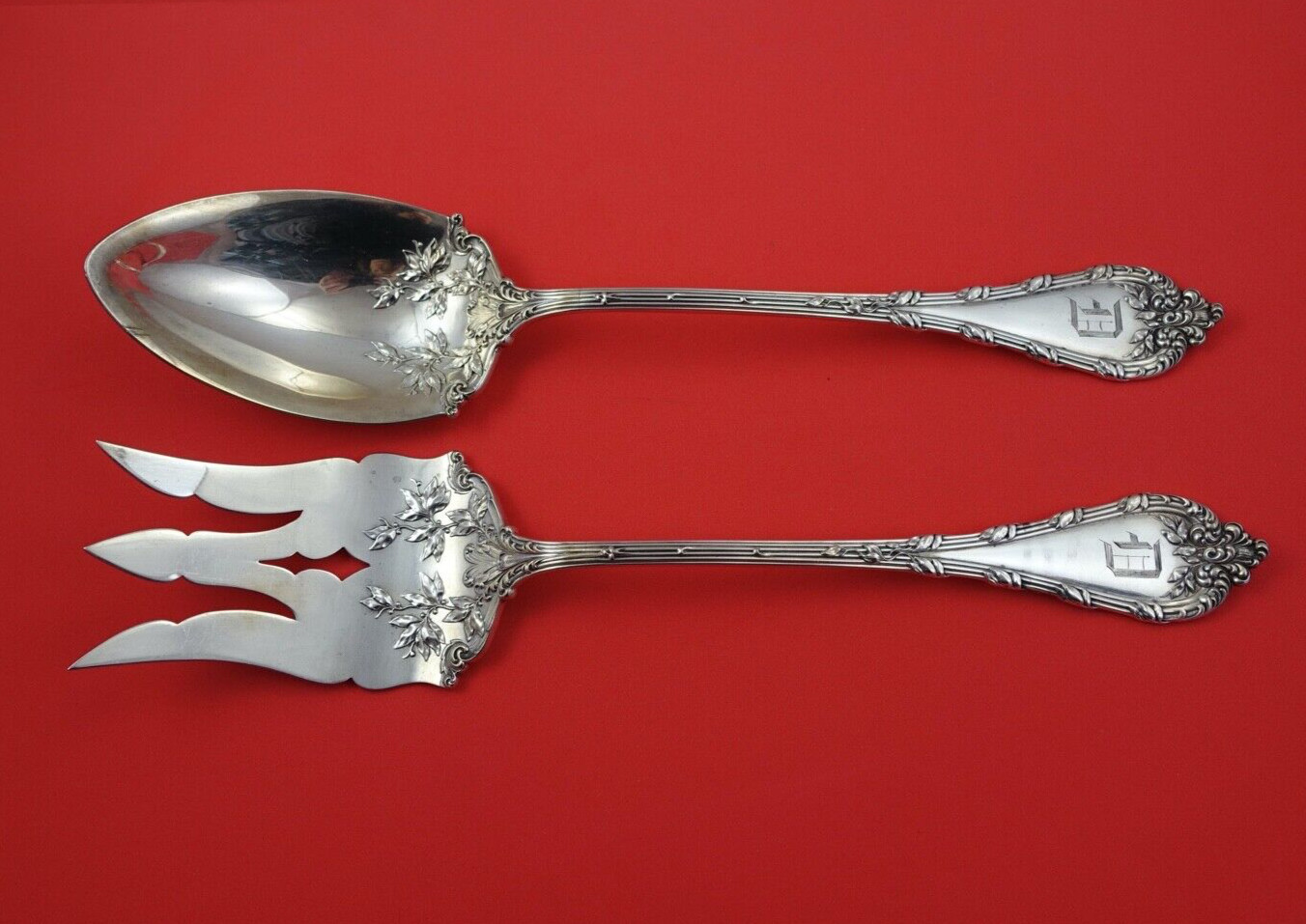 Madame Royale by Durgin Sterling Silver Salad Serving Set 2pc 12″