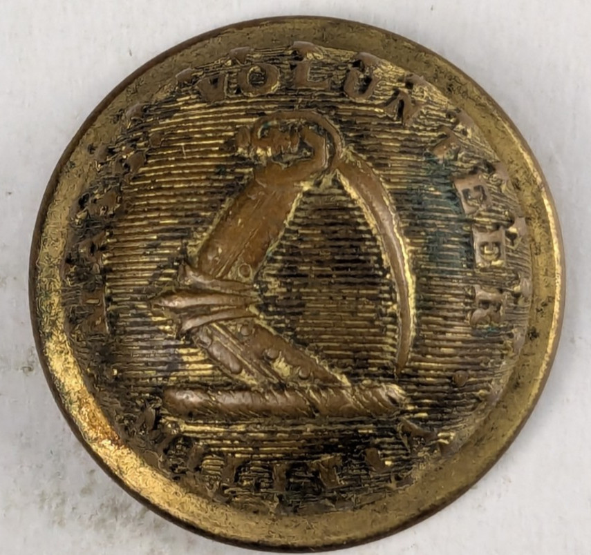 1850s – Massachusetts State Volunteer Militia Officer Uniform Button – M2E